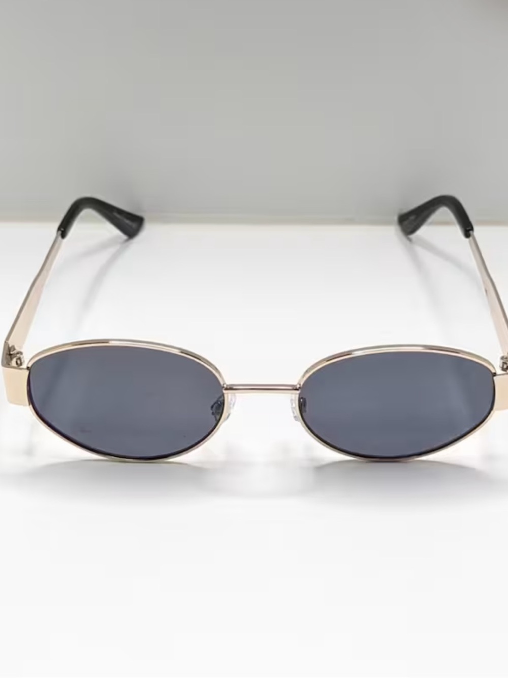 House of Harlow 1960 LG12870 Retro Classic UV Gray Oval Gold Women’s Sunglasses